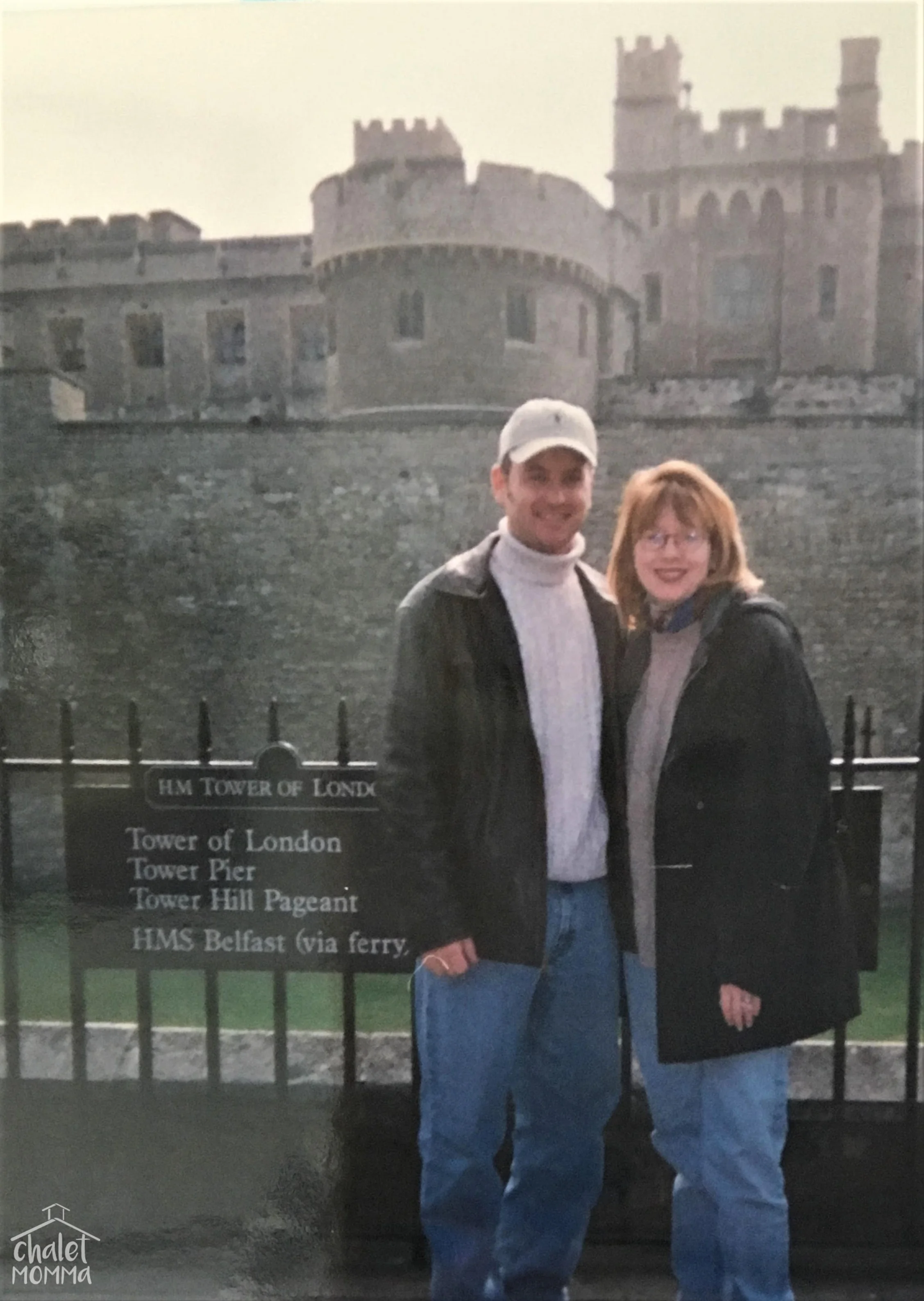 At the Tower of London on Our Honeymoon October 9, 1998.