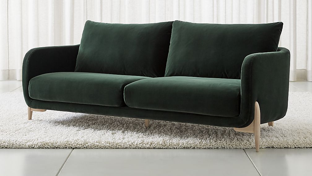 Jenny Green Velvet Sofa