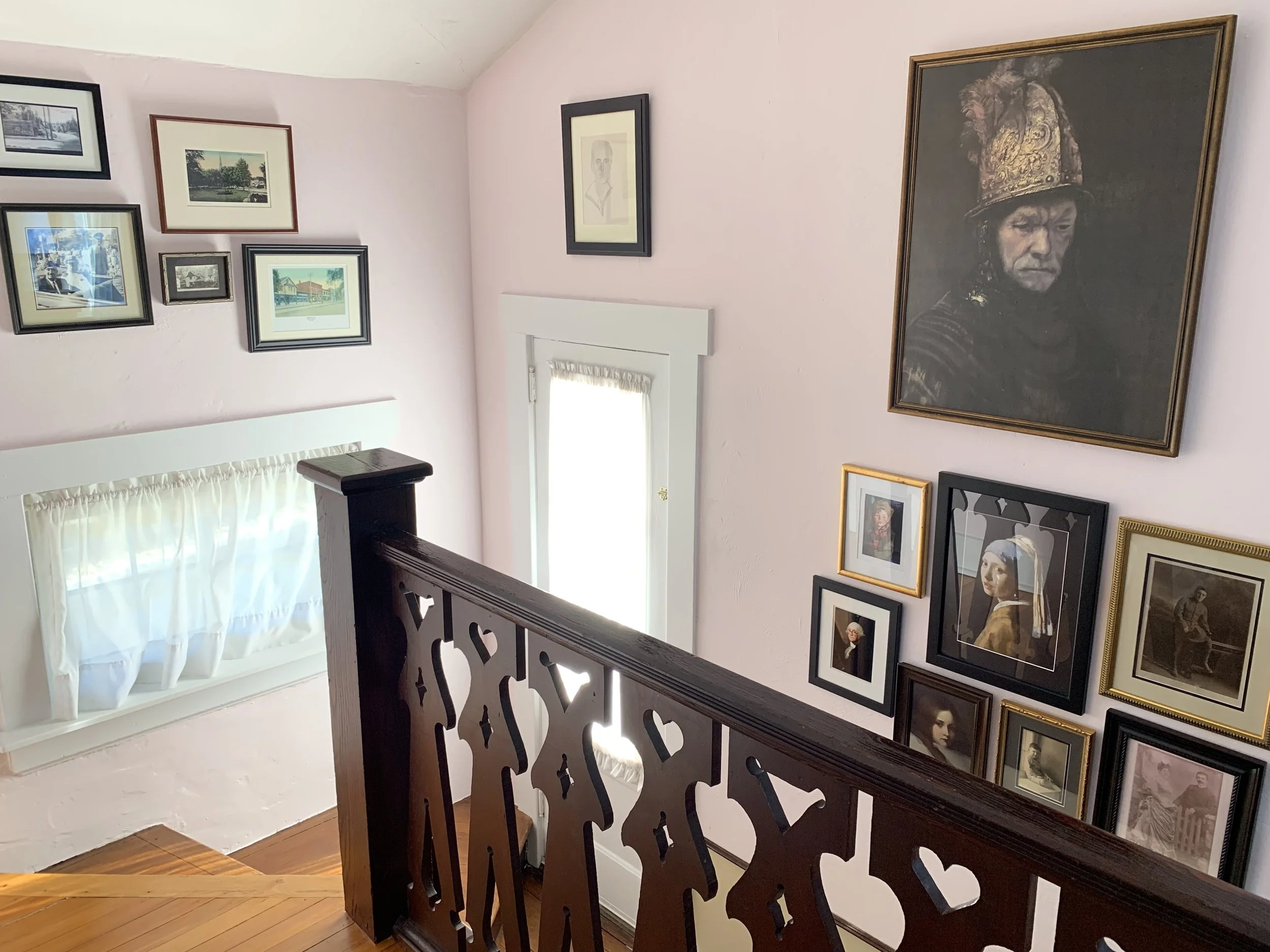 Our Pink Upstairs Hall