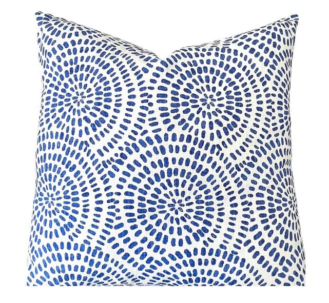 Blue and White Zen Circles Pillow Cover.JPG