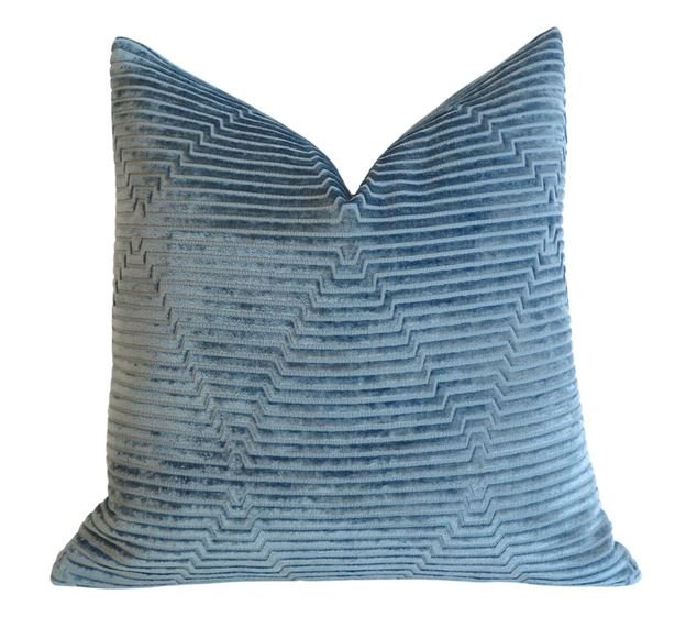 Geometric Delft Blue Velvet Pillow Cover.JPG