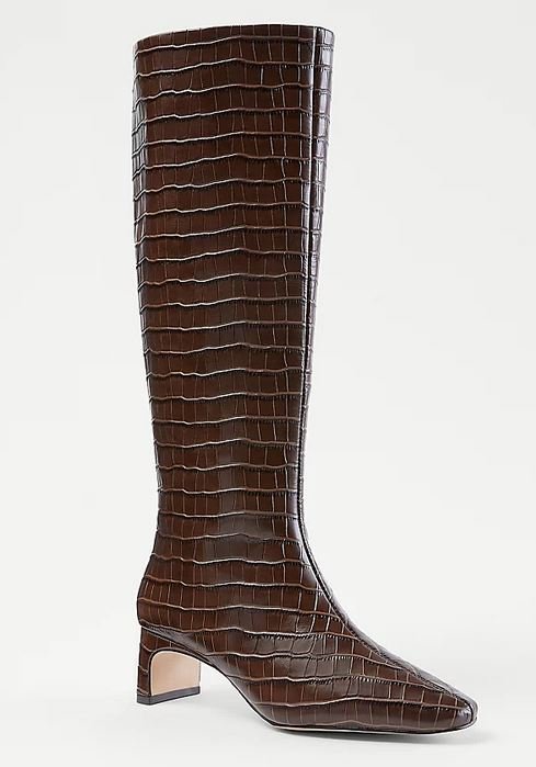 Embossed Leather Blade Heel Boots.JPG