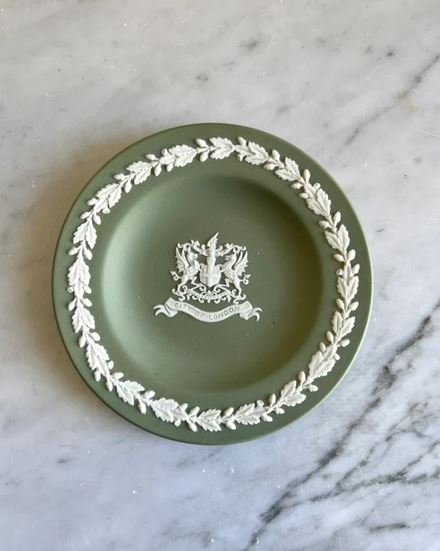 City of London green Jasperware dish 