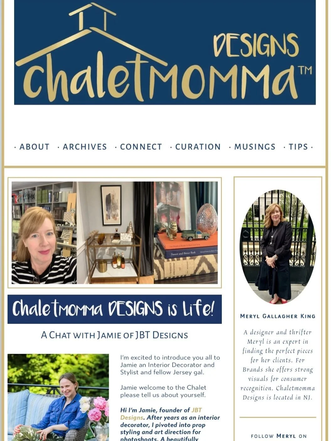 Friends! Nothing I love more than learning about interesting people - especially creatives and this month&rsquo;s feature on Chaletmomma.com is @jbt_styles Jamie of JBT Designs. Jamie a fellow Jersey gal is an Interior Decorator and Photoshoot Stylis