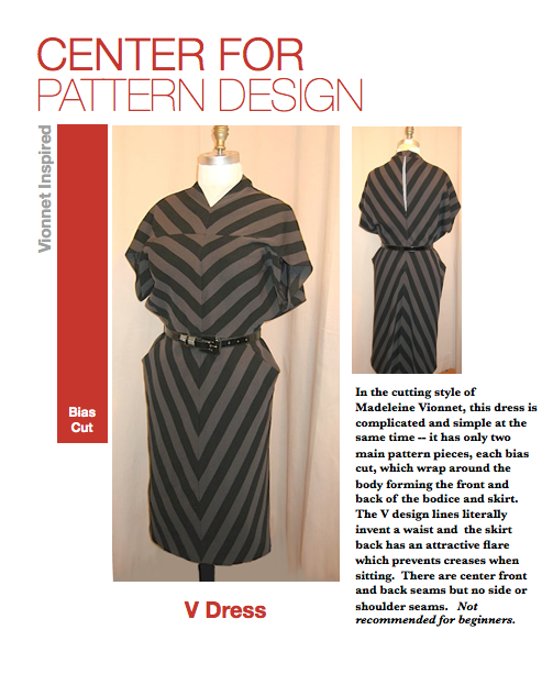 V Dress Center For Pattern Design Sewing Patterns