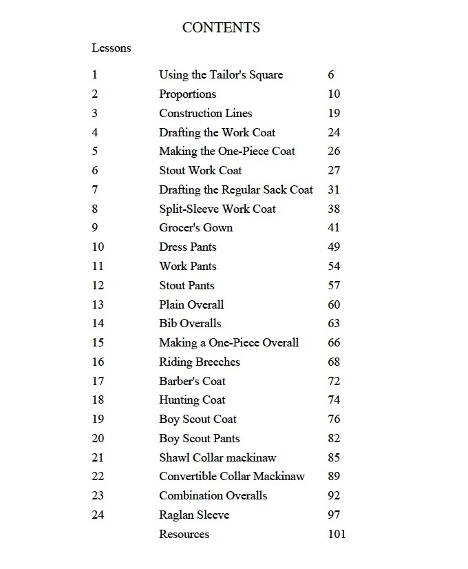 Drafting Mens Work Garments center for pattern design