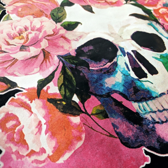 Up close, you can see the dot pattern of the halftones which form the full-color artwork.