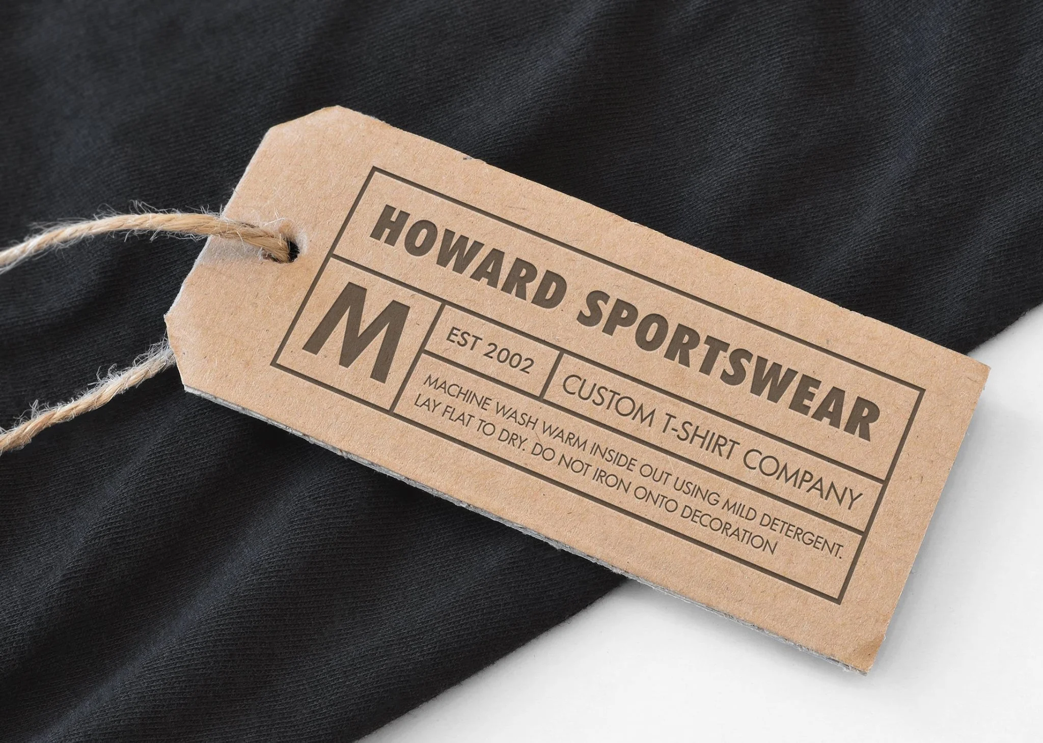Provide care instructions to preserve the integrity of the heat applied graphic and extend the life of the garment.