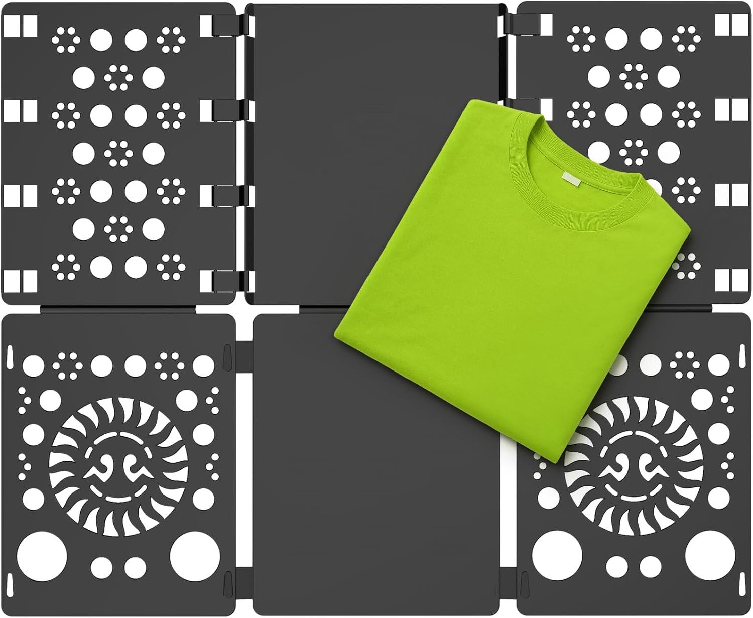 Shirt folding board for decorated apparel shops