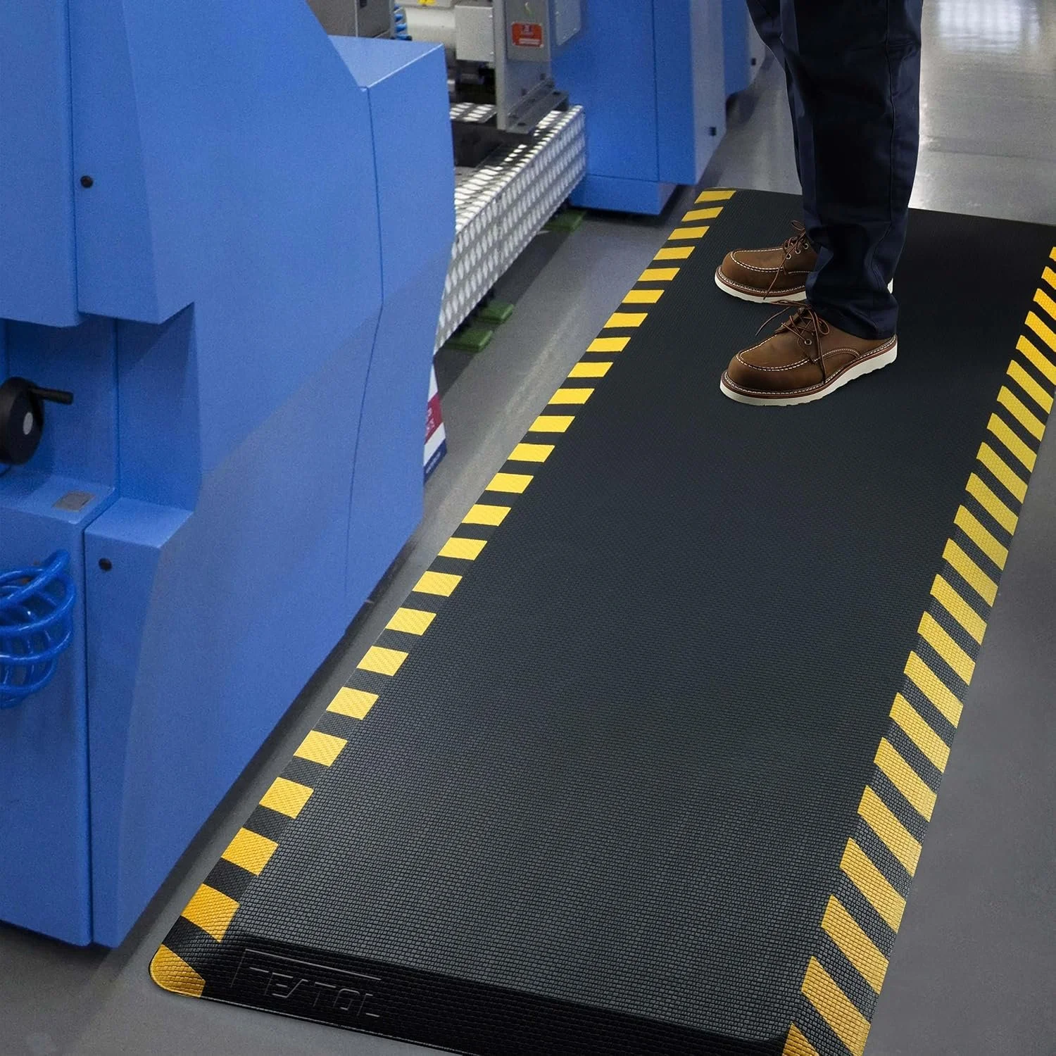 anti-fatigue mat for heat press shops and decorated apparel shops