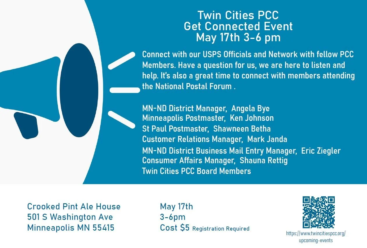 USPS/Industry Network Event Meet our New District Manager — Twin Cities PCC
