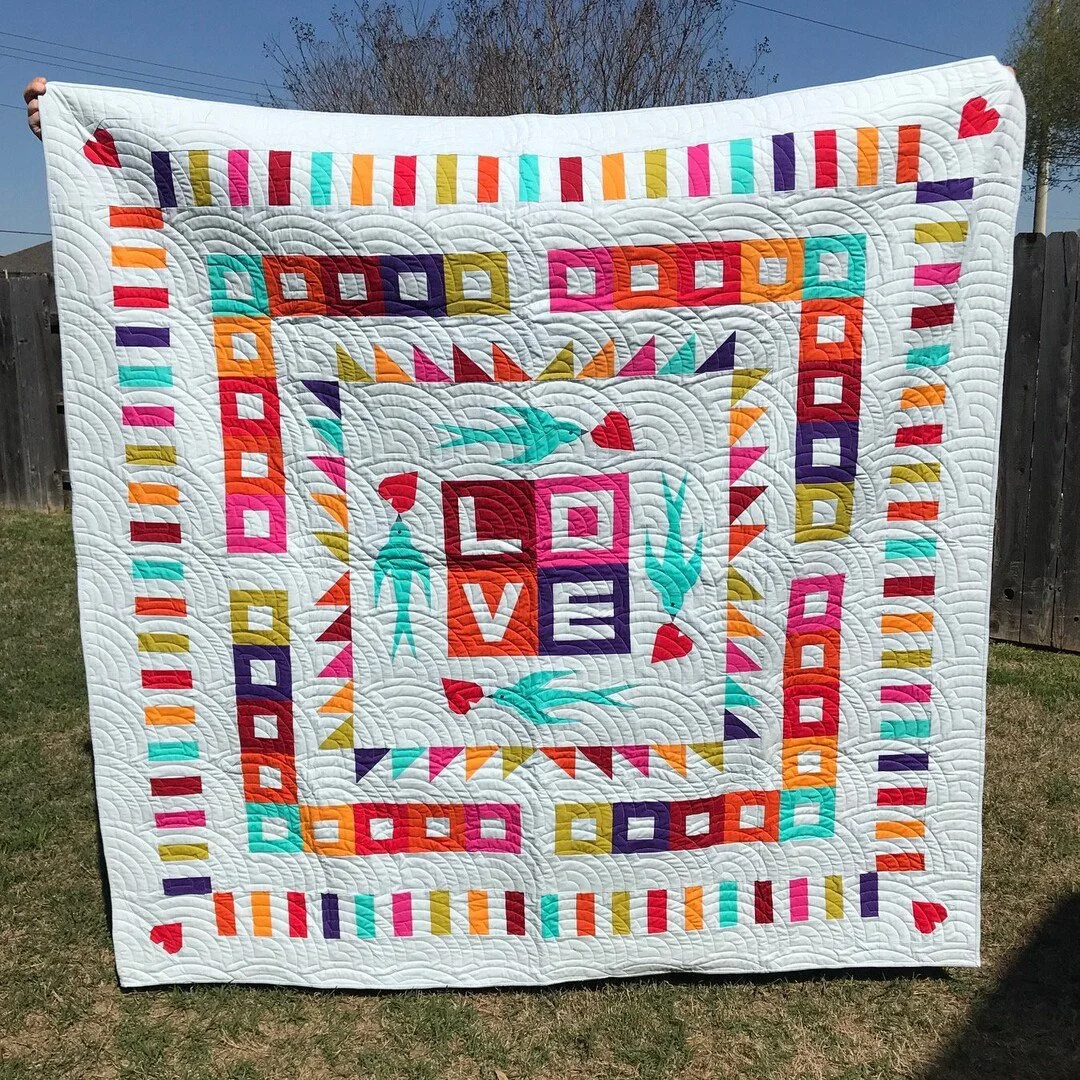 Happy Sew Lucky Swallow Medallion Quilt by RaleySew&Co
