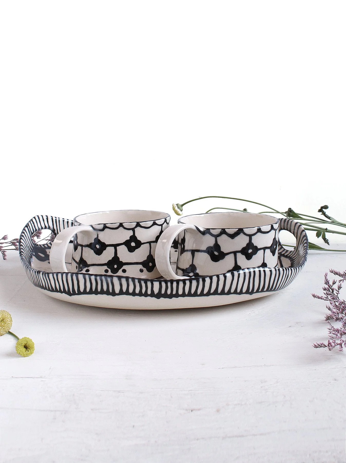 Barro by Lucrecia LACE Trellis Teacups on Tray.jpg