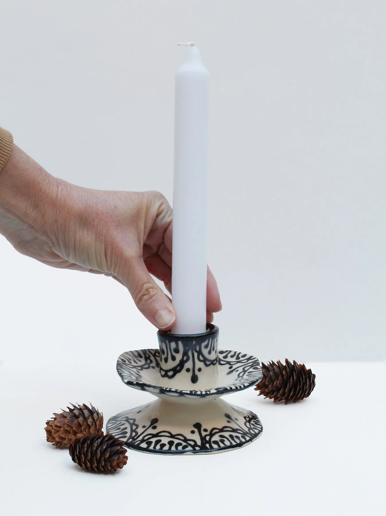 Barro by Lucrecia Berries Candle Holder hand.jpg