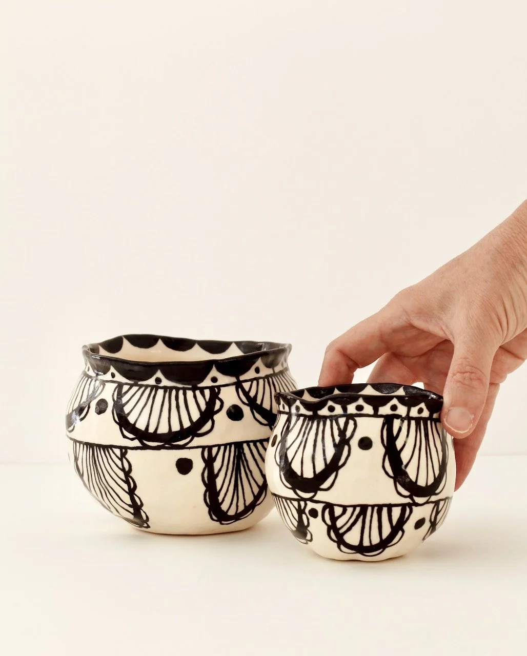 Barro by Lucrecia Two Scallop Vases.jpeg