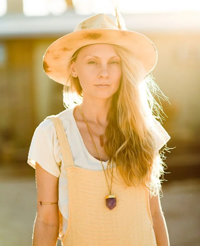 @ashakalka wearing @moonwindtradingco in Landers, CA