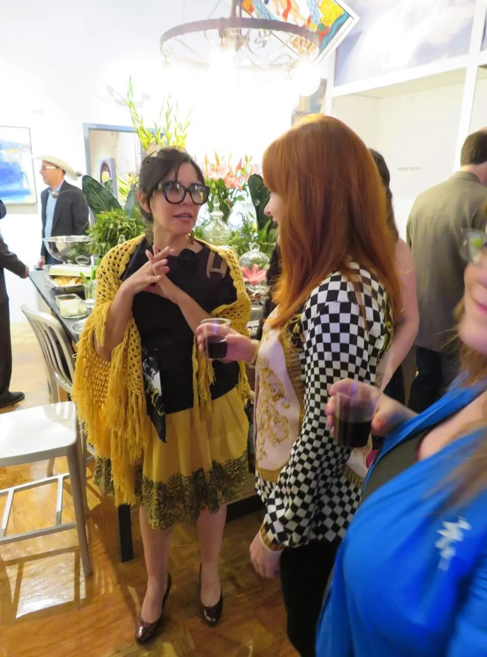 Fashion designer Mona Lucero at the party 