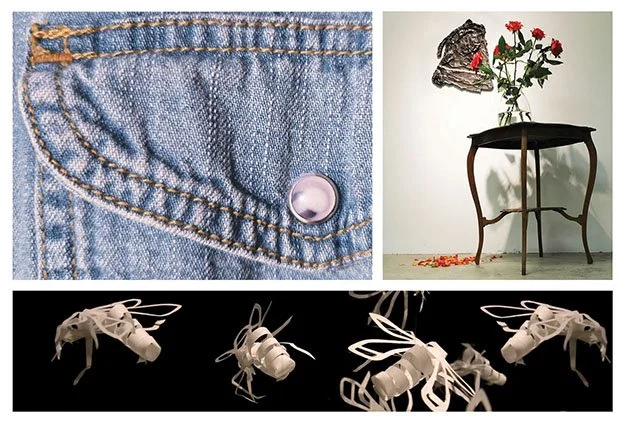 Pearlsnaps - Iron Art Friends - Installation by Claire Jackel - 2d work by 4 gallery artists