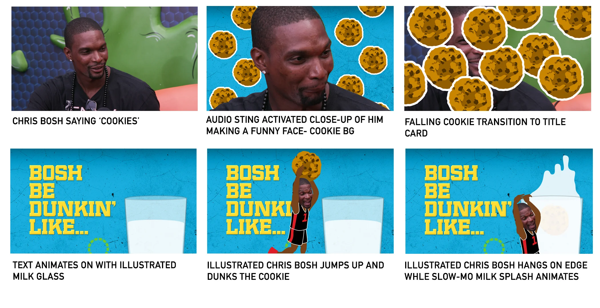 Boards for Nick Sports animation enhanced on-air promo