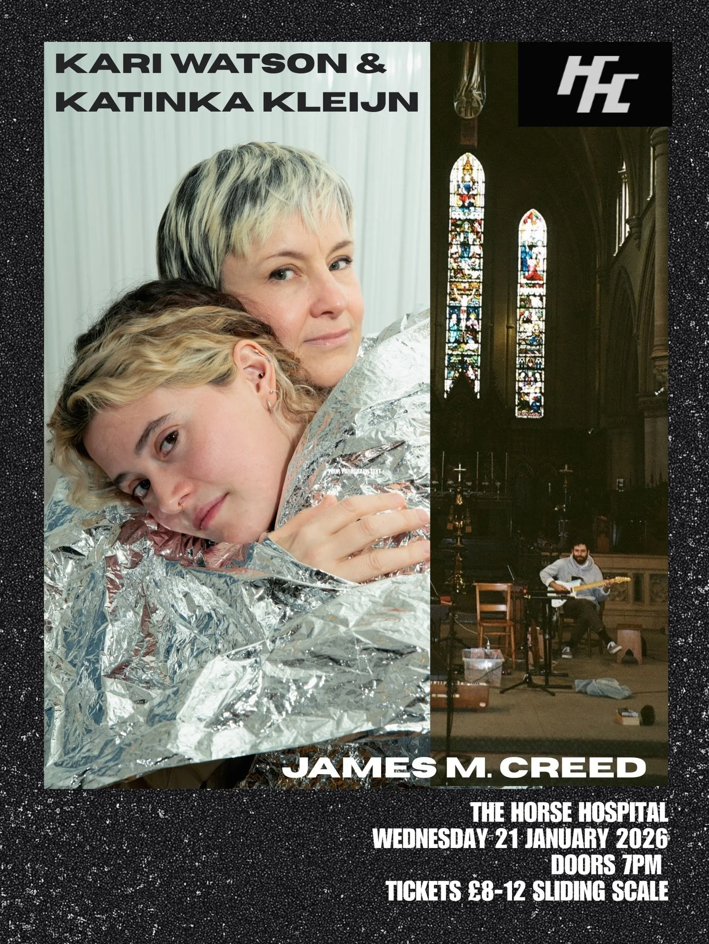 LONDON UK 21.01.26 at THE HORSE HOSPITAL, Kari Watson &amp; Katinka Kleijn Duo, sharing the night with London based guitarist James M. Creed. 

Doors @7
&pound;8-12 sliding scale