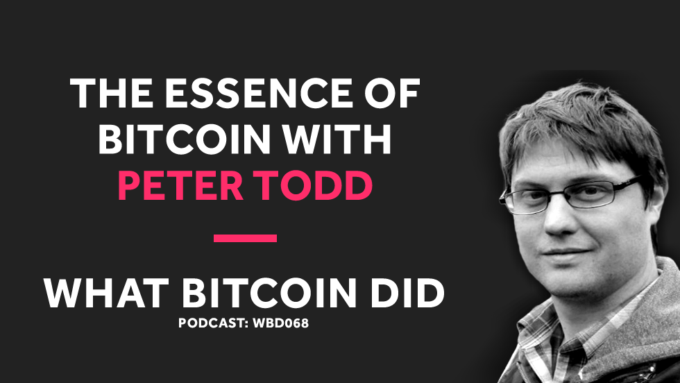 Peter Todd on the Essence of Bitcoin JANUARY 29, 2019
