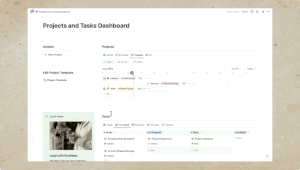Notion Project Tracker and Designer Portral — Squarestylist