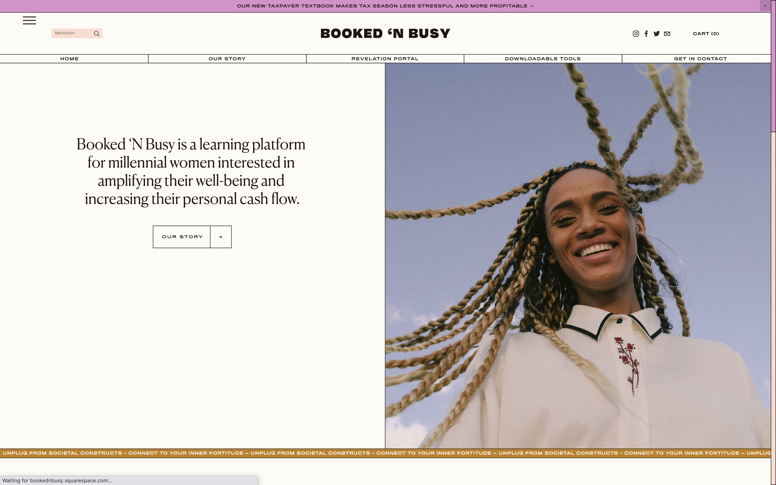 Lined Header with Full-Width Navigation