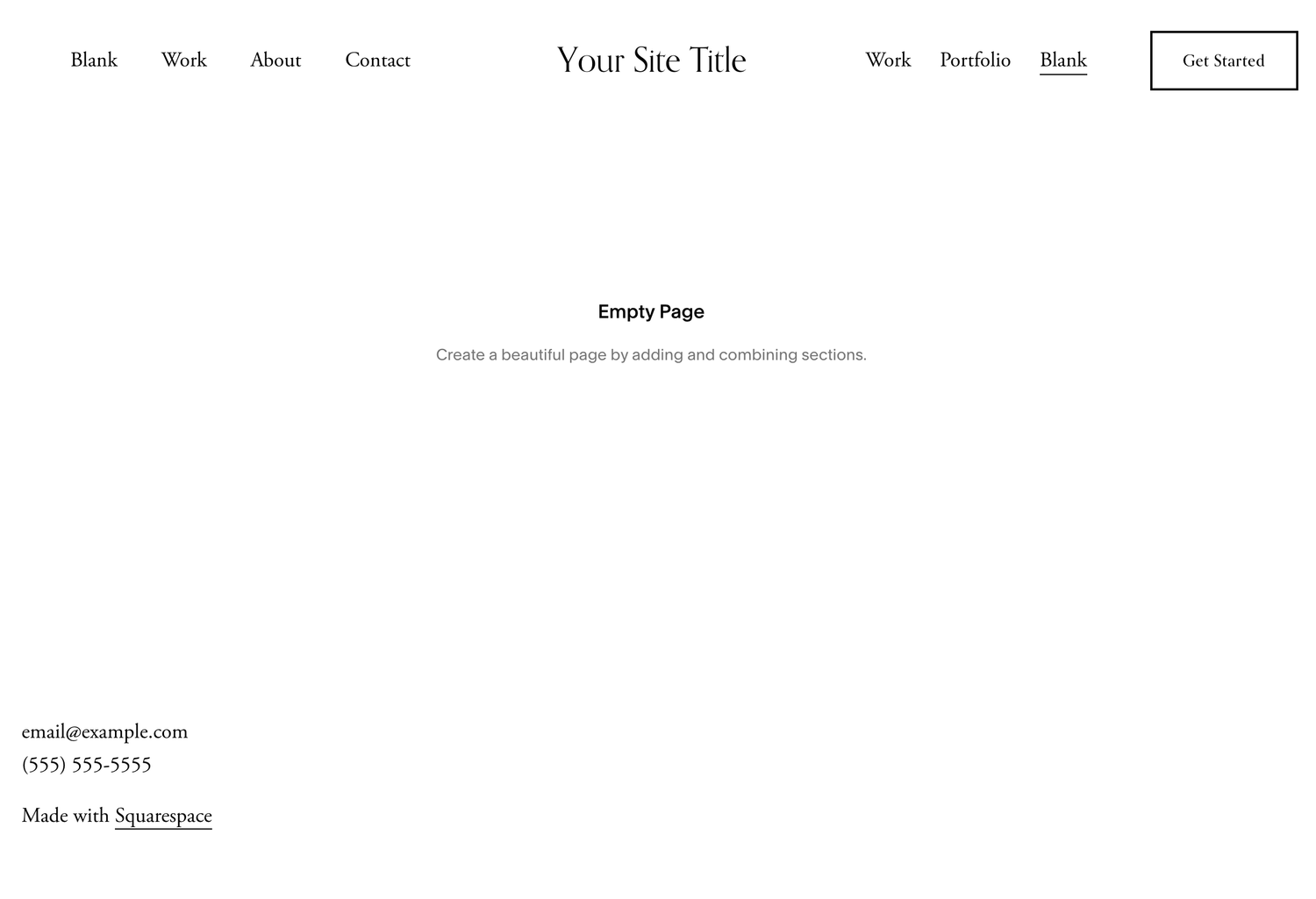 Centered Logo with Split Navigation — Squarestylist