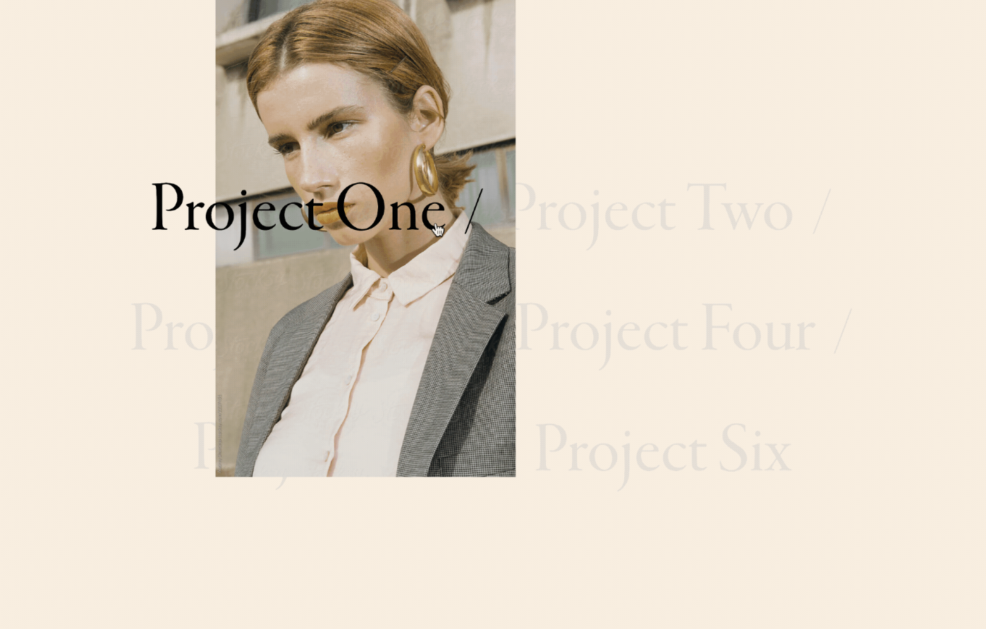 Hover Follow Title Spotlight Effect