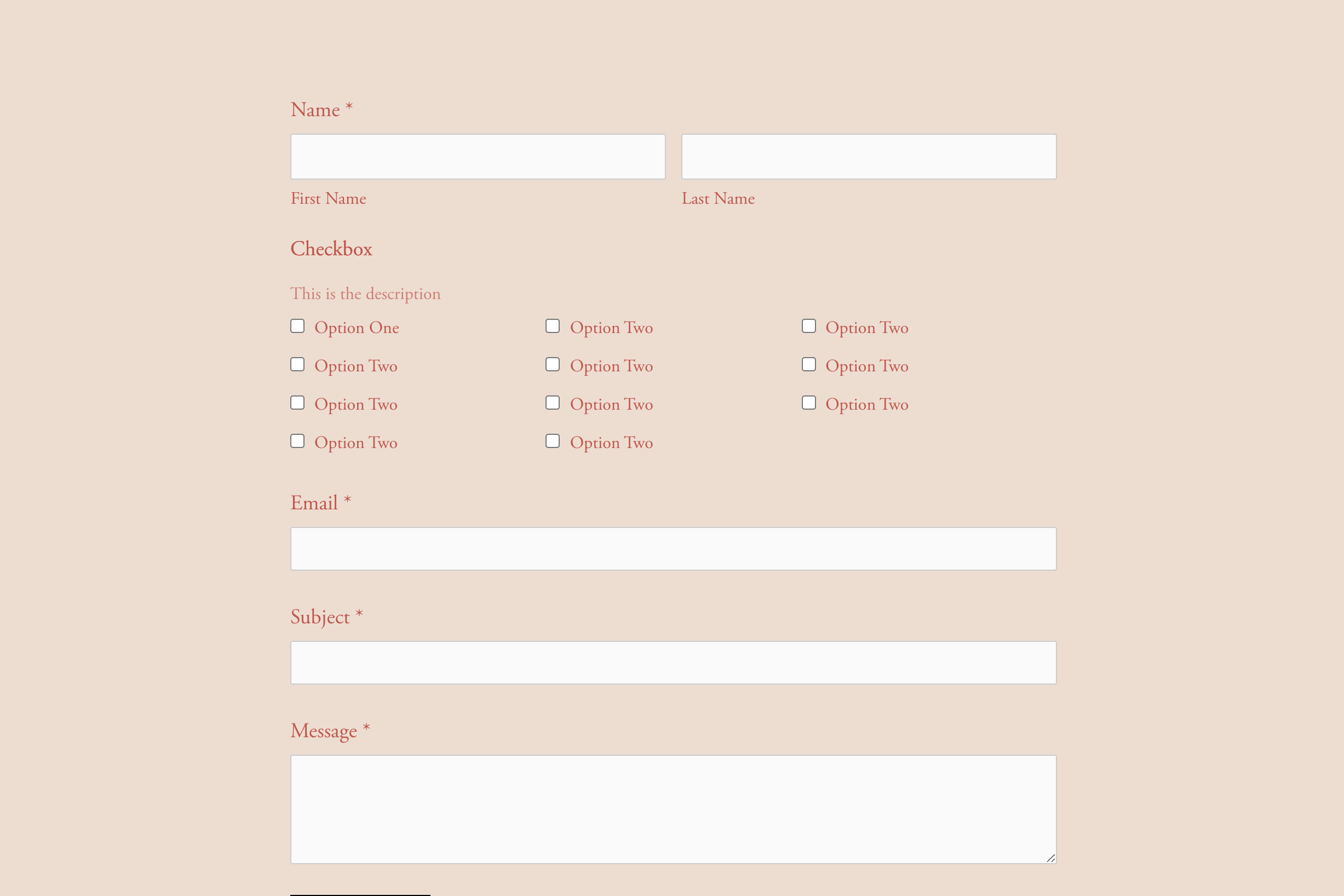 Form Checkbox Grid Layout