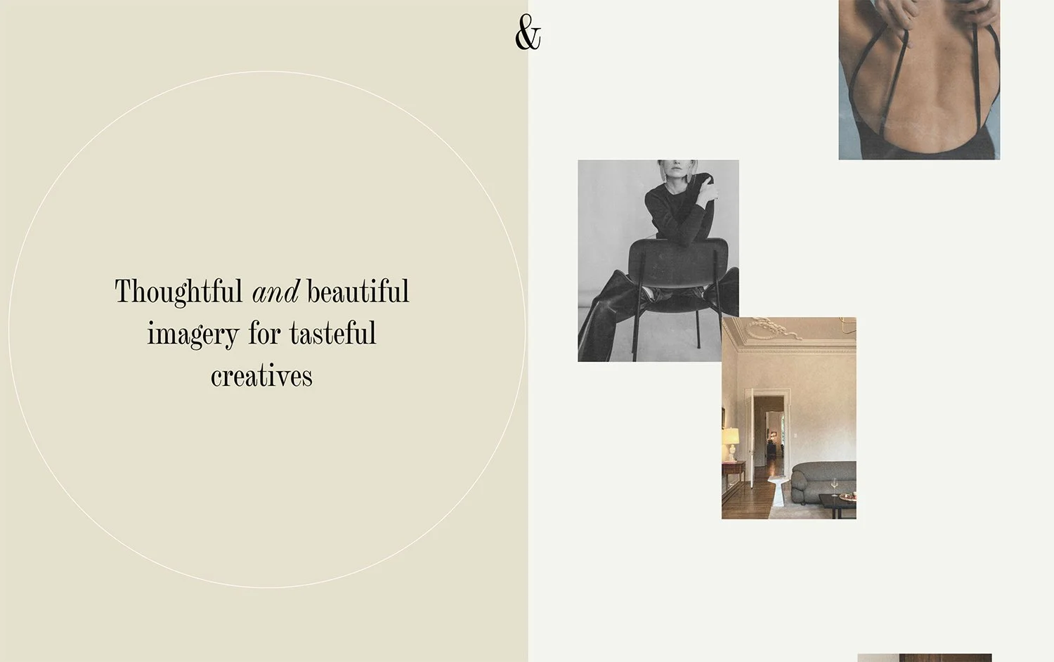 Fixed Split Section Layout