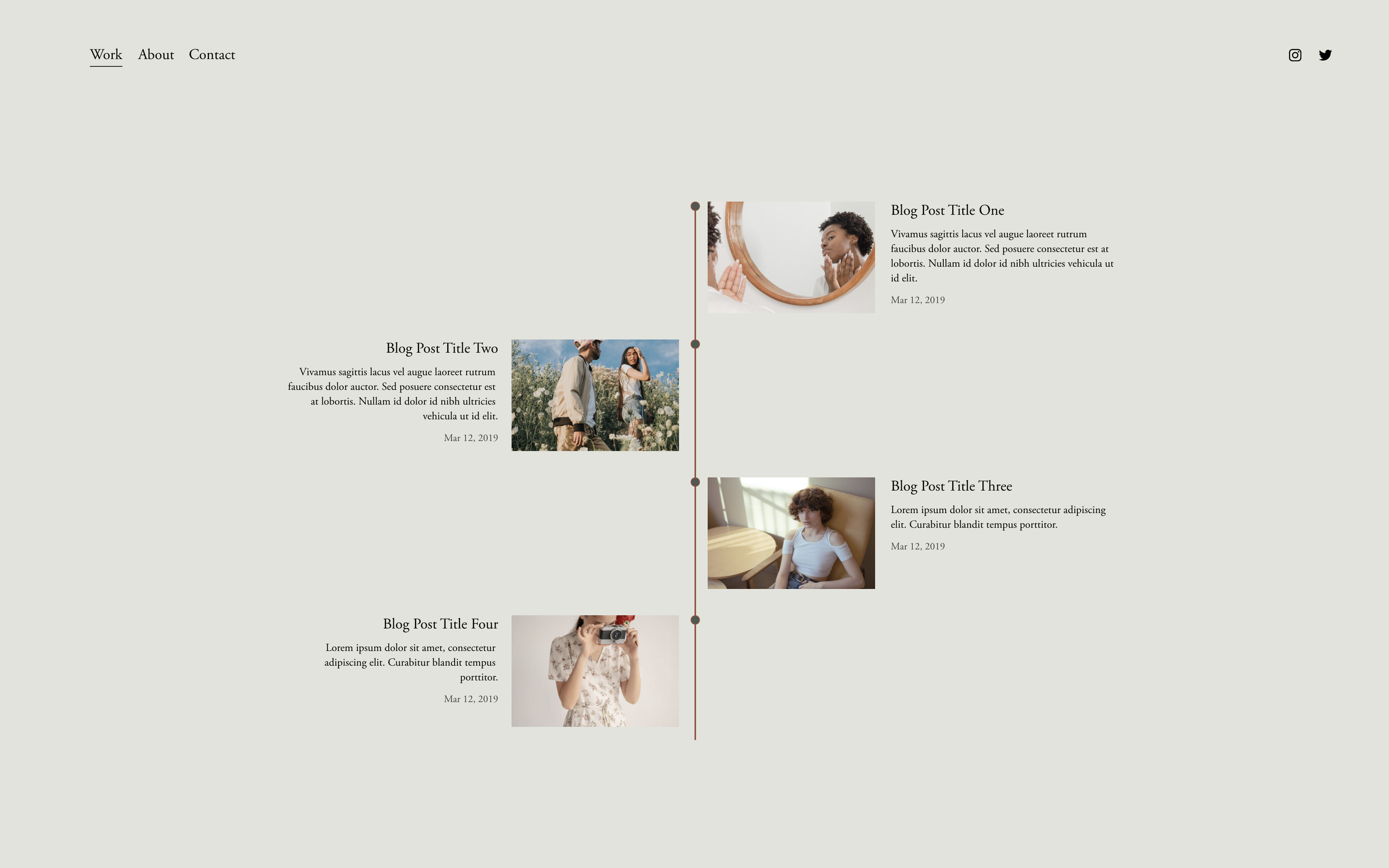 Timeline Entry Timeline with Summary Blocks — Squarestylist