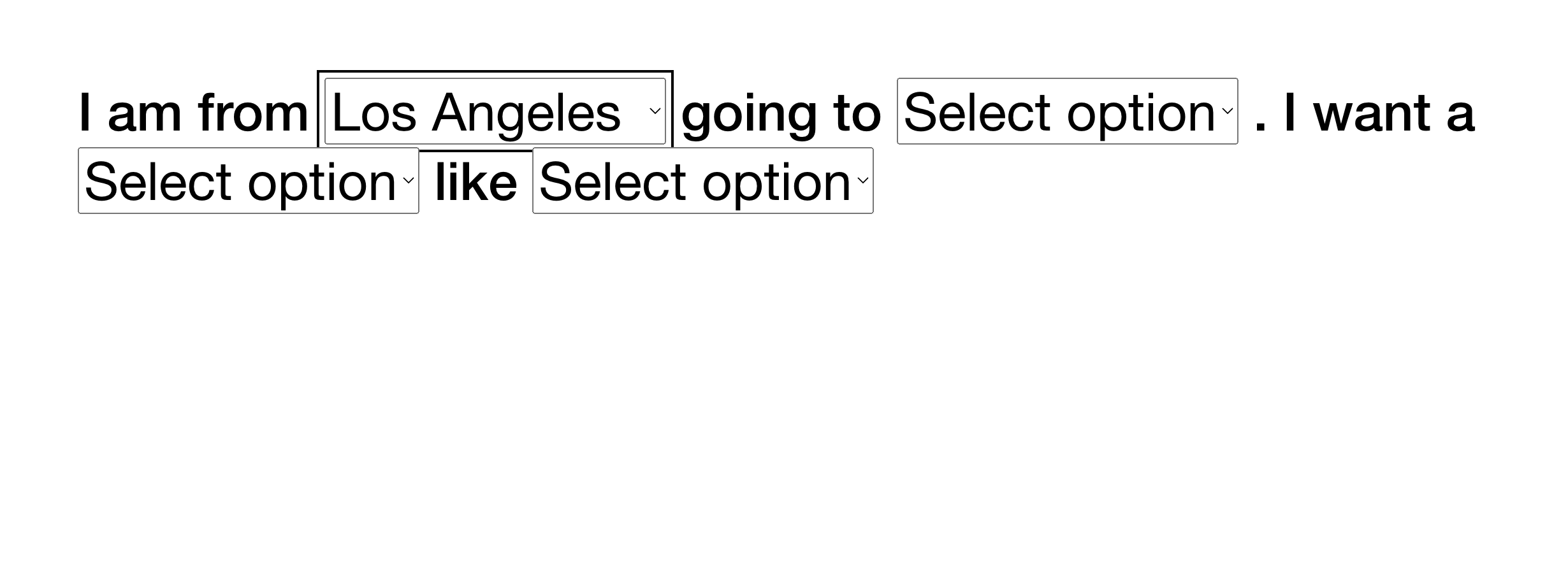 Show/Hide Sections Based on Dropdown Selection — Squarestylist