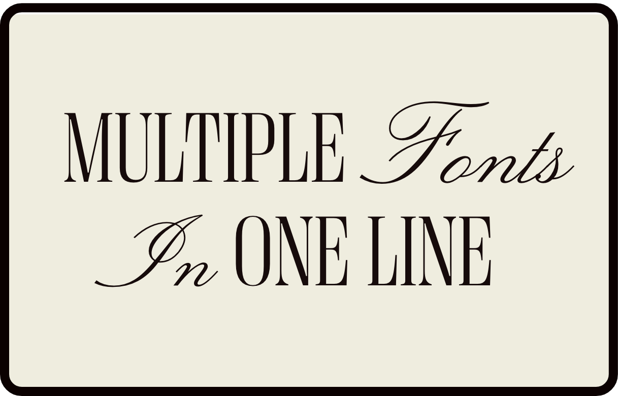 Multiple Fonts in One Heading Line