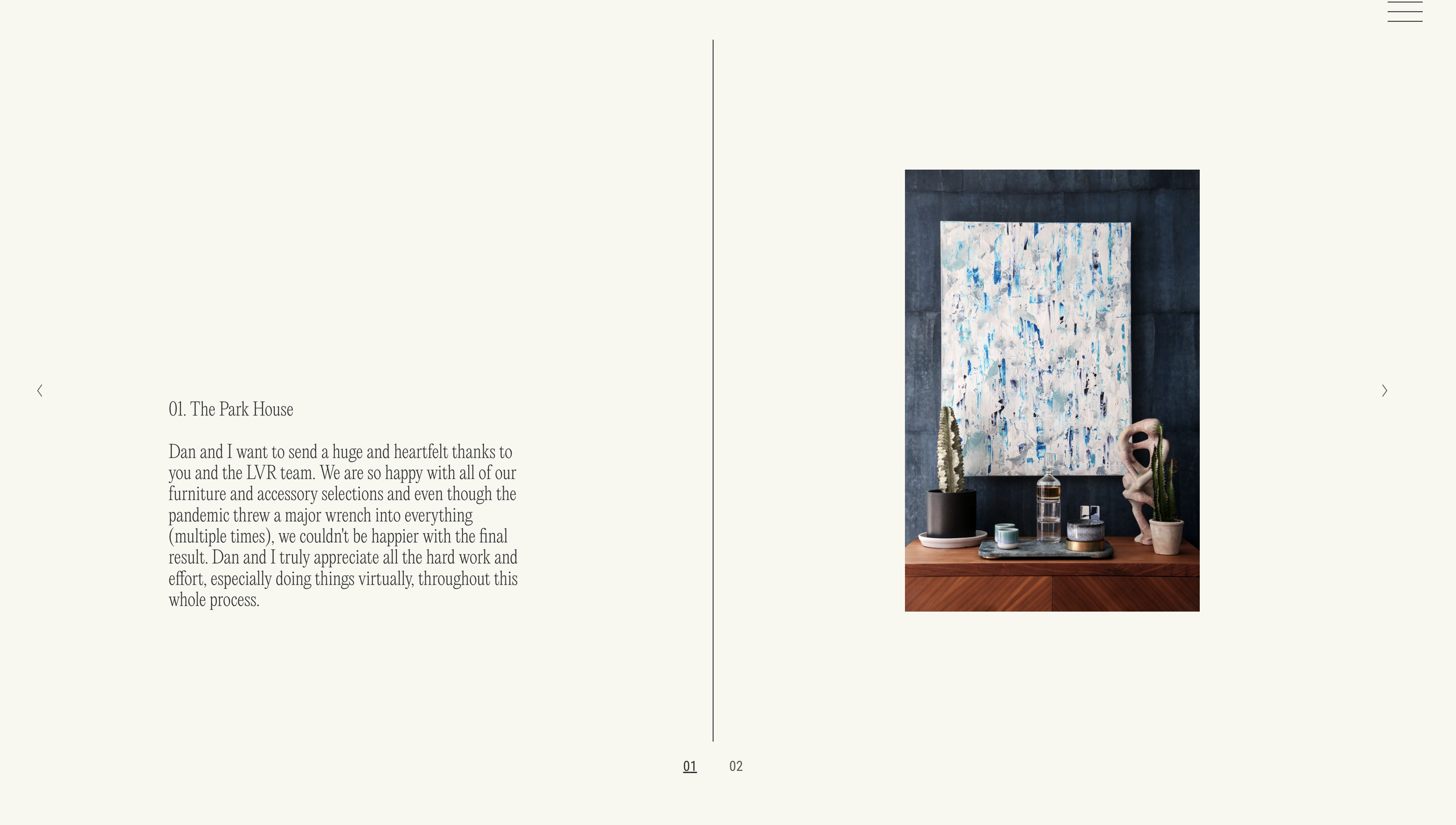 Split Layout Autoplaying Slideshow