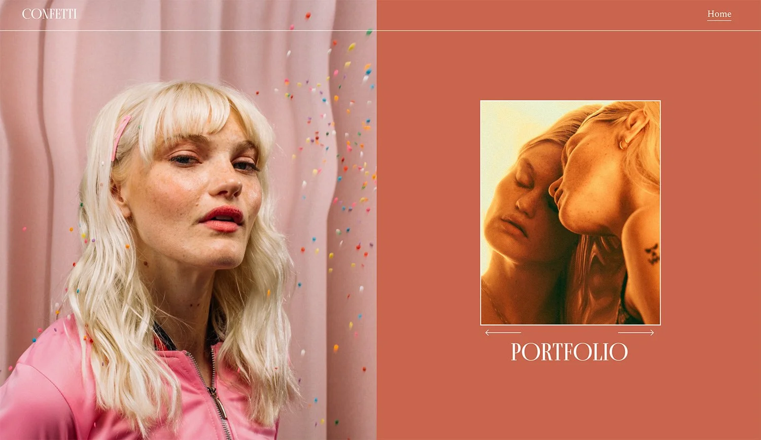 Split Section with Background Gallery