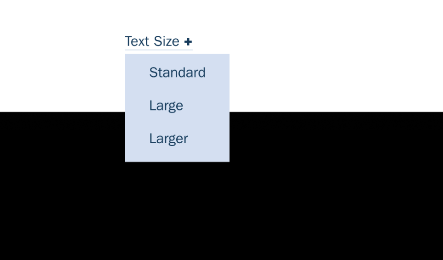 Accessible Text Size Switcher