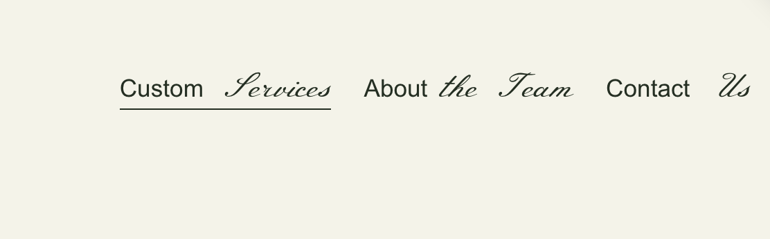 Styled Navigation Text