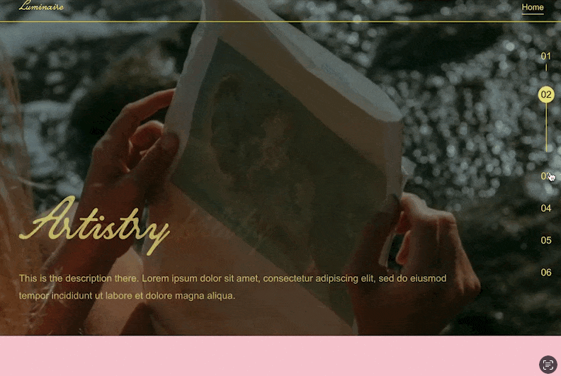 Slideshow with Numbered Counter Navigation