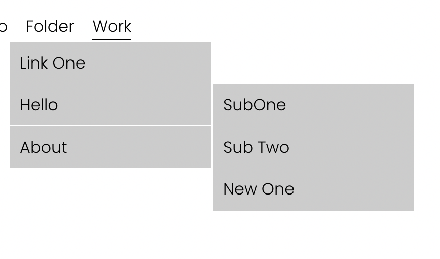 Two-Level Dropdown Navigation