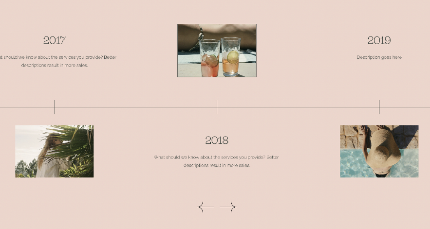 Horizontal Timeline Carousel — Squarestylist