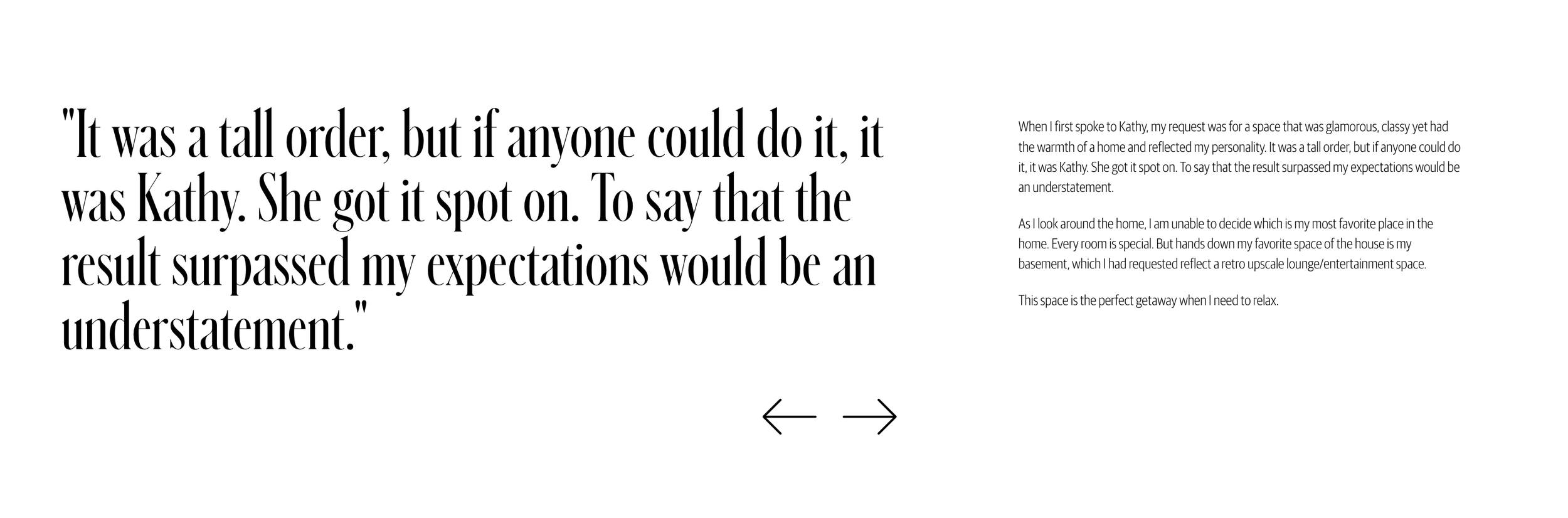 Split Text Testimonial Carousel