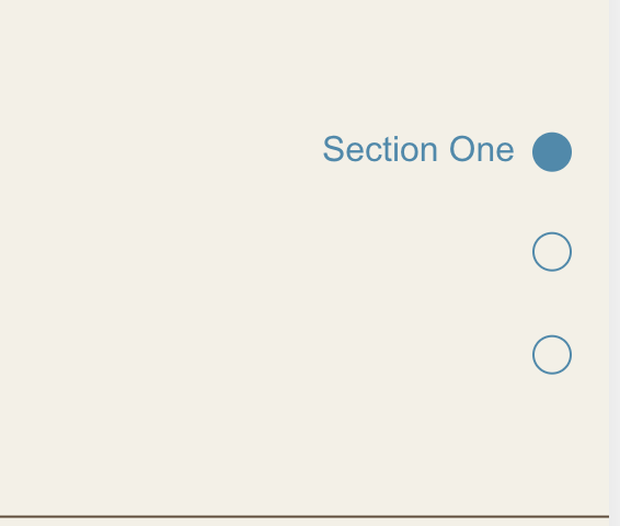 Dot Navigation for Sections