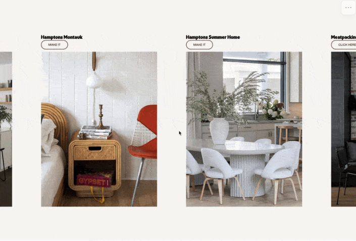 Horizontal Scrolling List Section