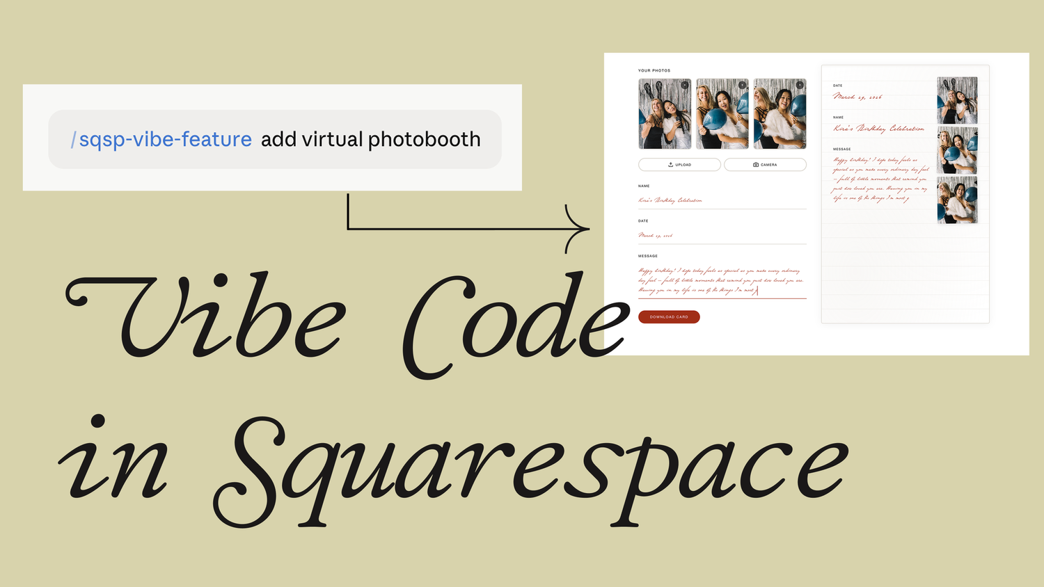 Vibe Code in Squarespace — Squarestylist