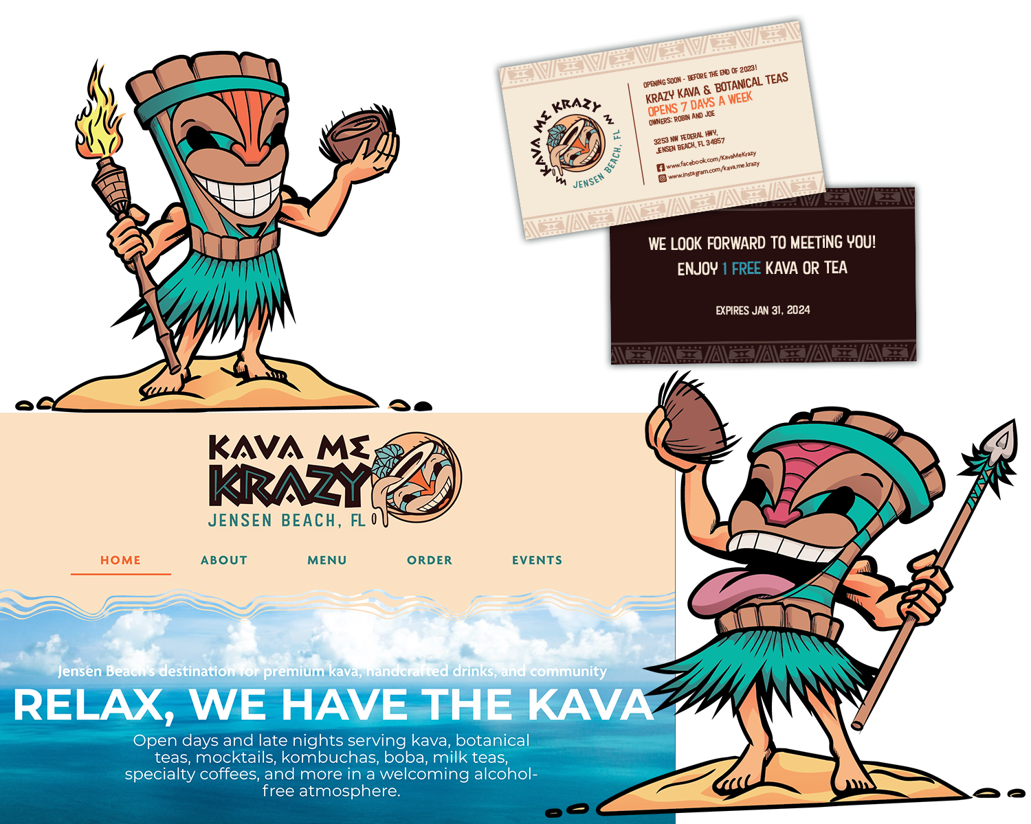 Kava Me Krazy Logo & Branding