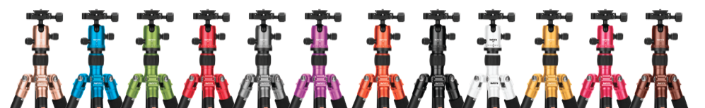 Check out the great colour range for the RoadTrip Tripod in Aluminium.