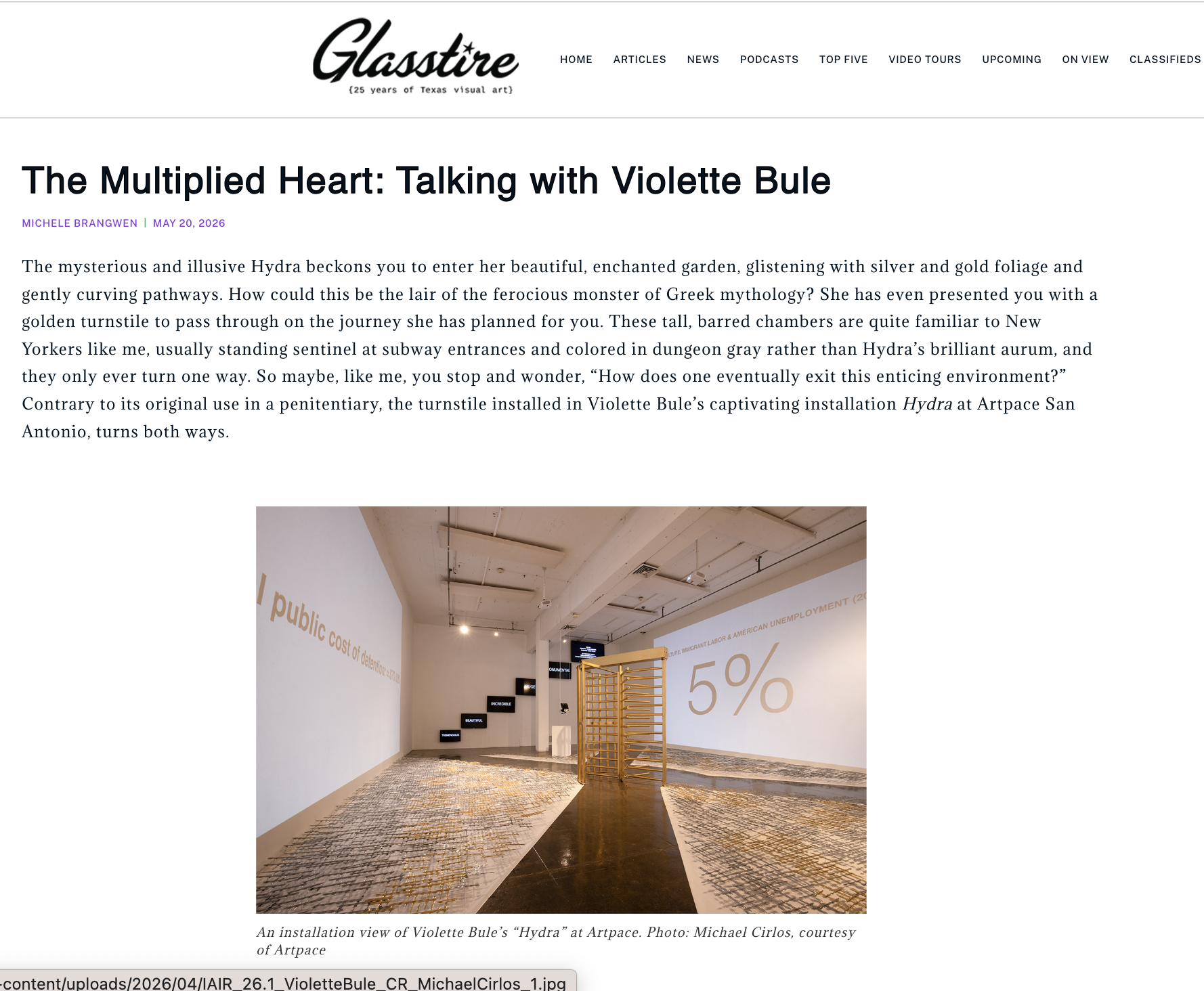 The Multiplied Heart: Talking with Violette Bule by Michele Brangwen 