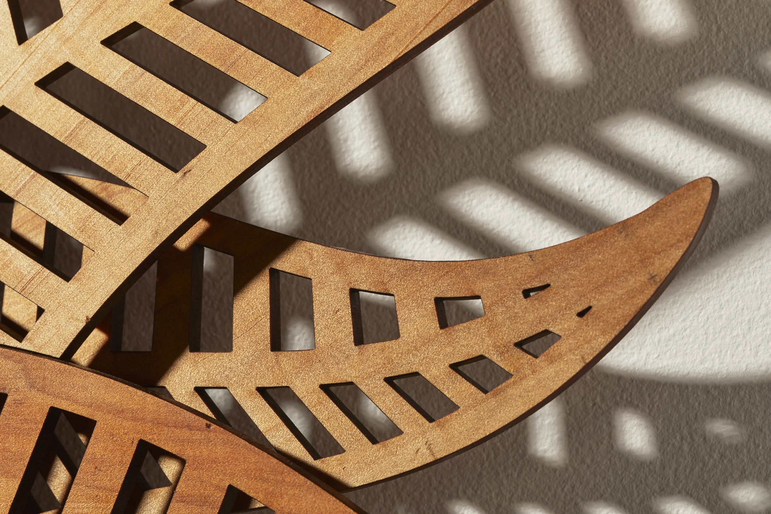 Wood Fern Mirror detail of the reclaimed Kauri wood.