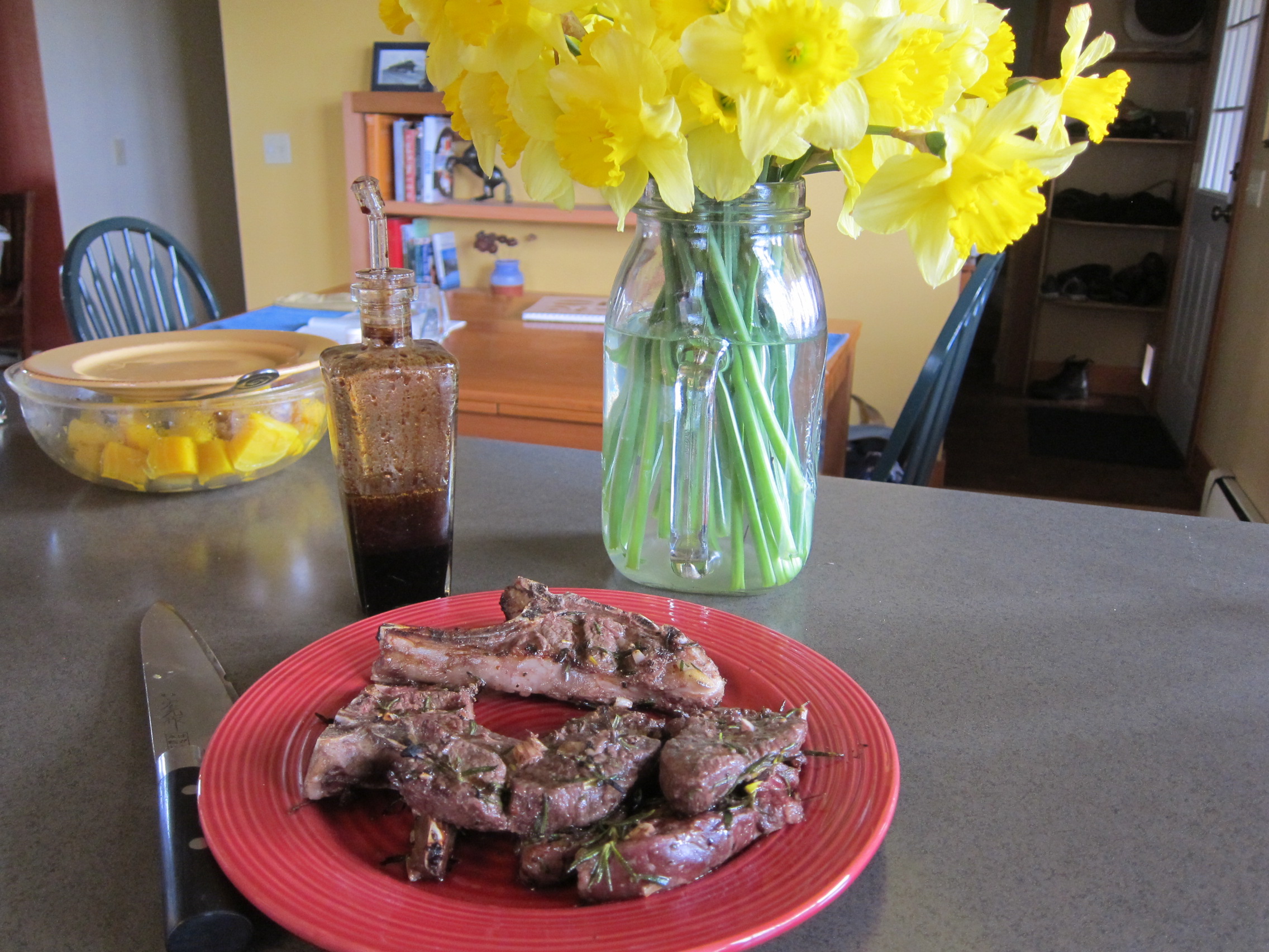 Lamb chops.. a gift from a neighbor.